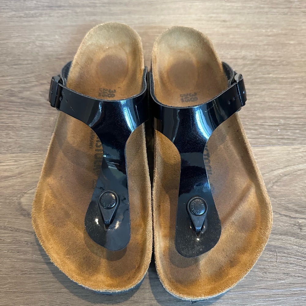 Patent leather Birkenstocks